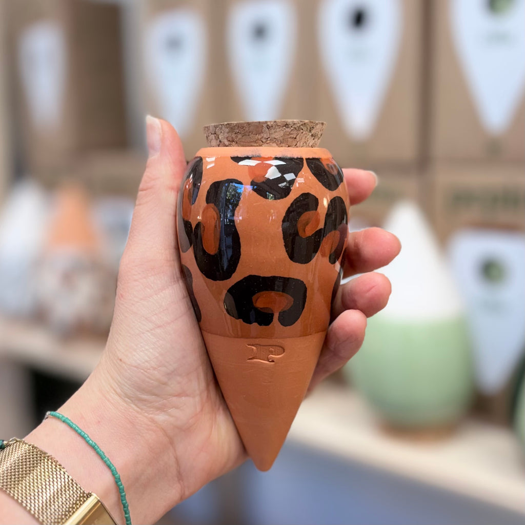 Mini olla léopard marron