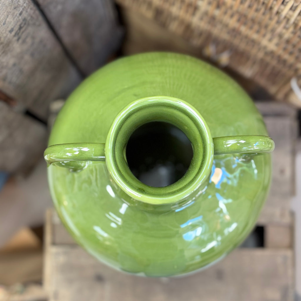 Vase en céramique vert