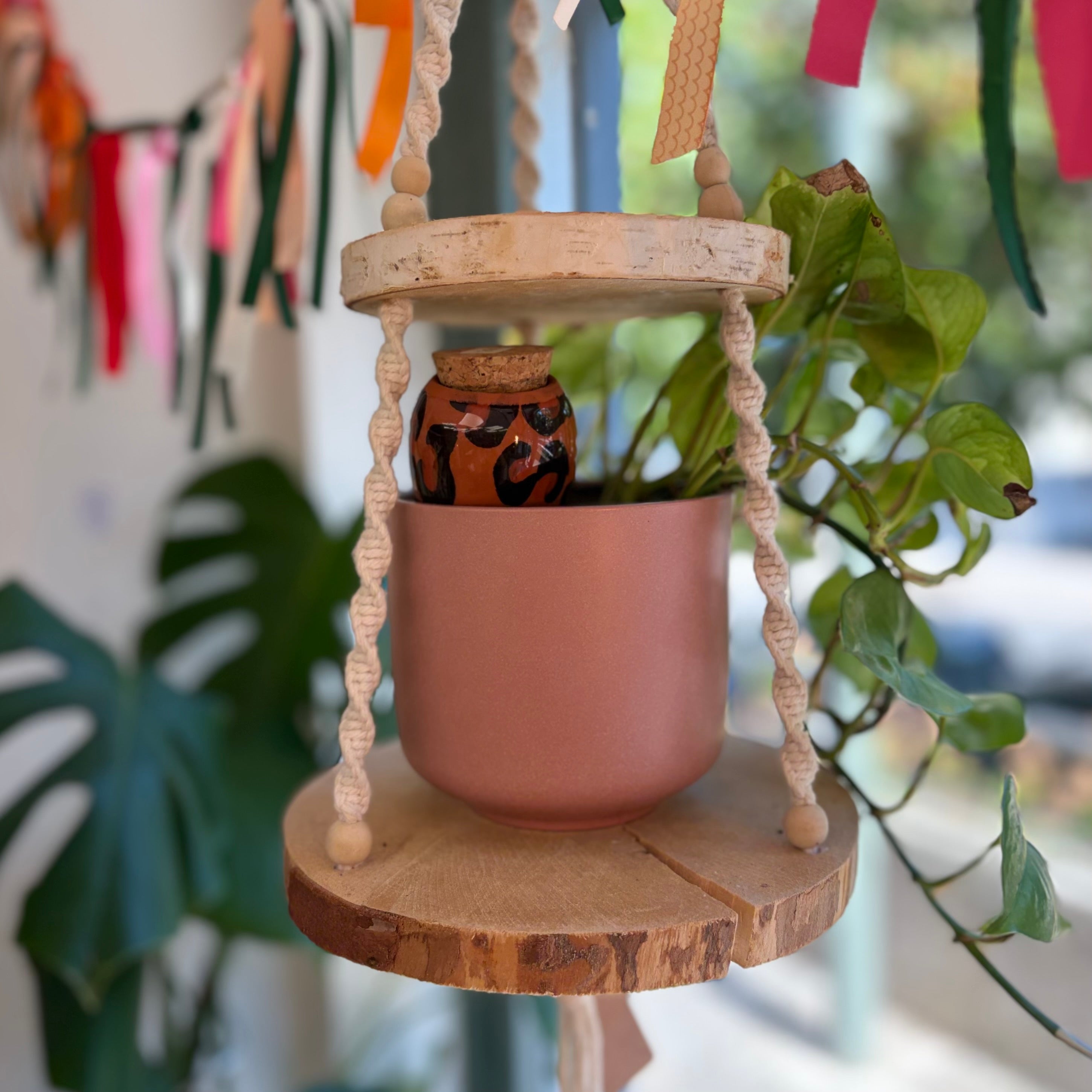 Mini olla léopard marron