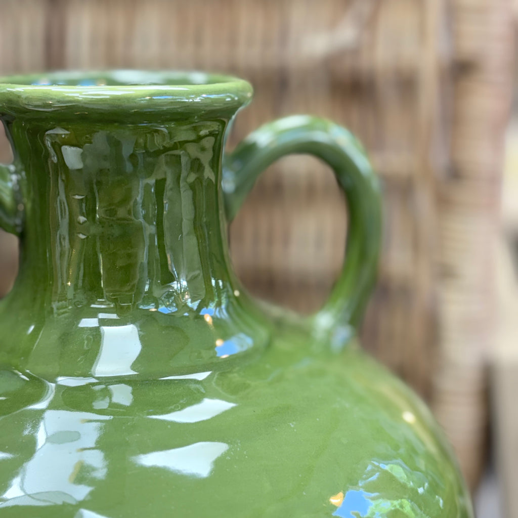 Vase en céramique vert