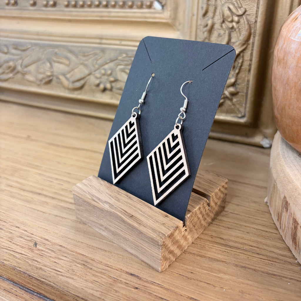 Boucles d’oreilles en frêne