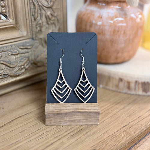 Boucles d’oreilles en frêne
