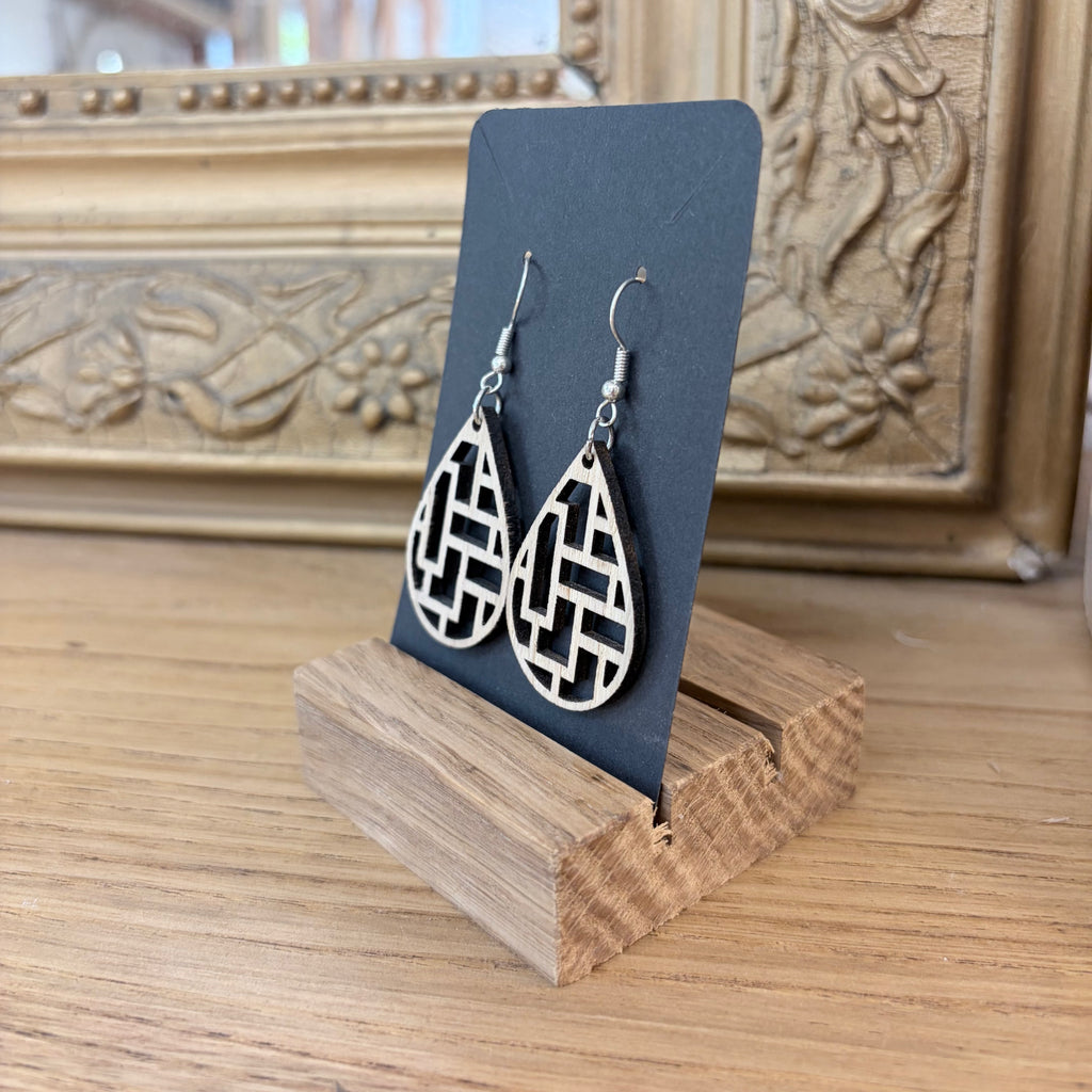 Boucles d’oreilles en frêne