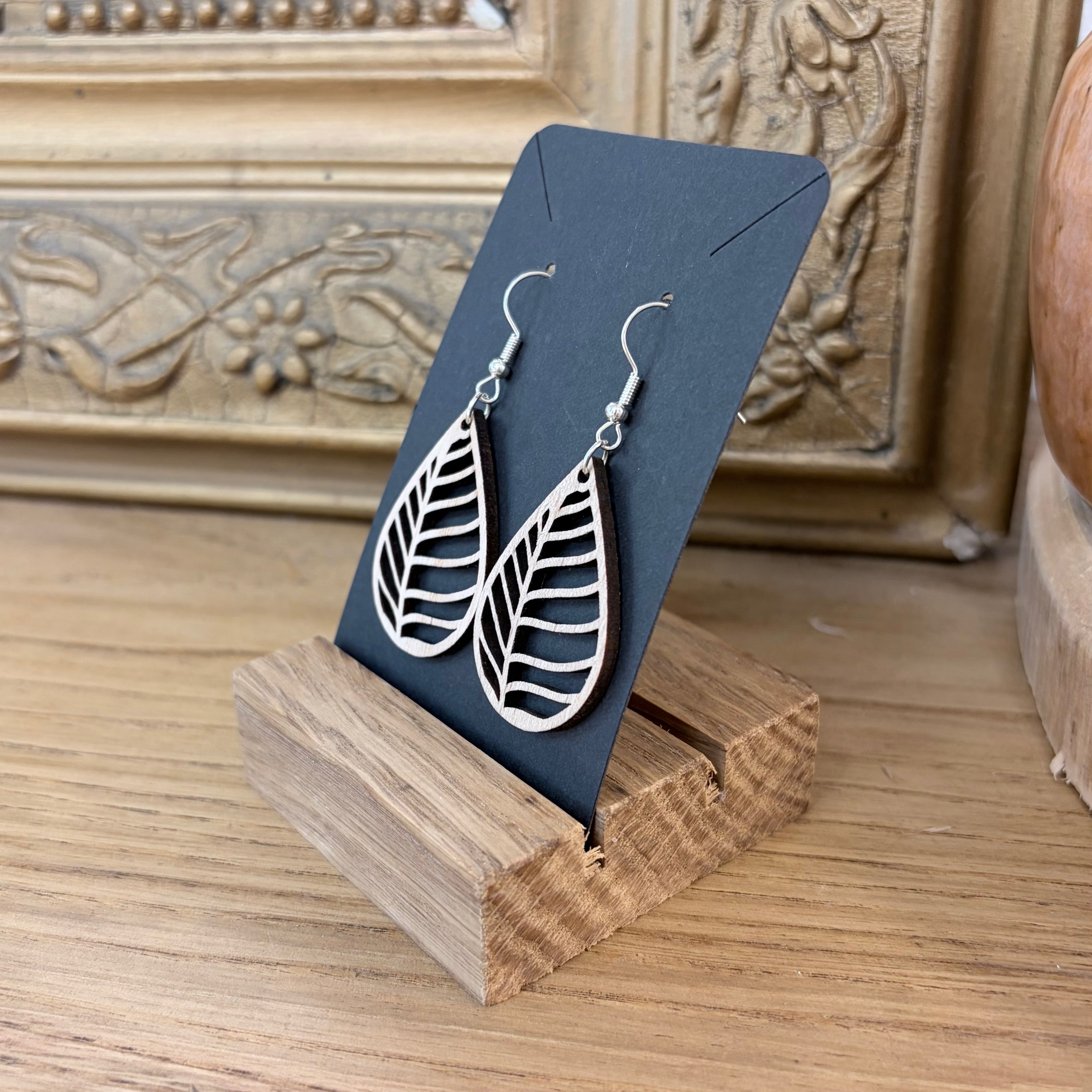 Boucles d’oreilles en frêne
