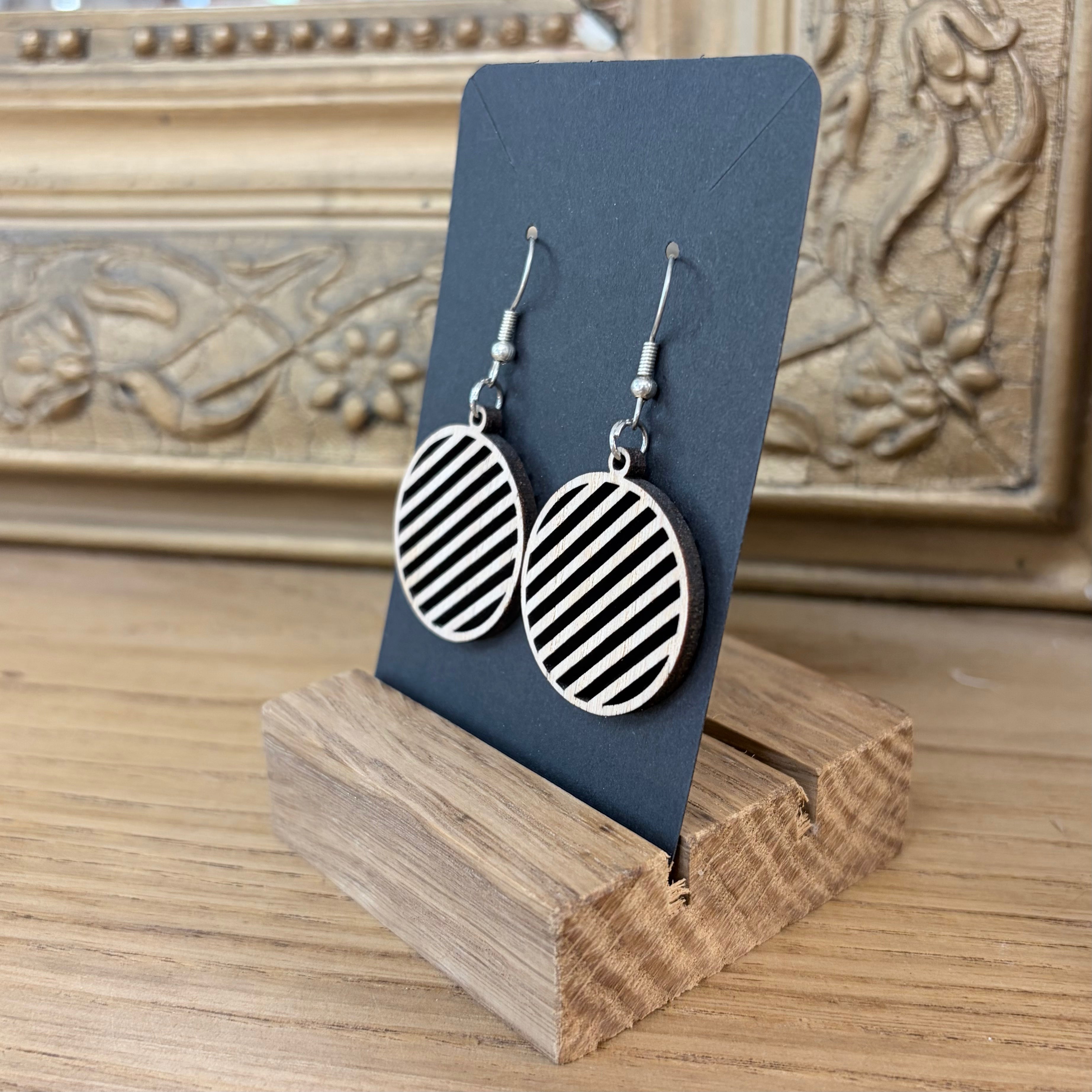 Boucles d’oreilles en frêne