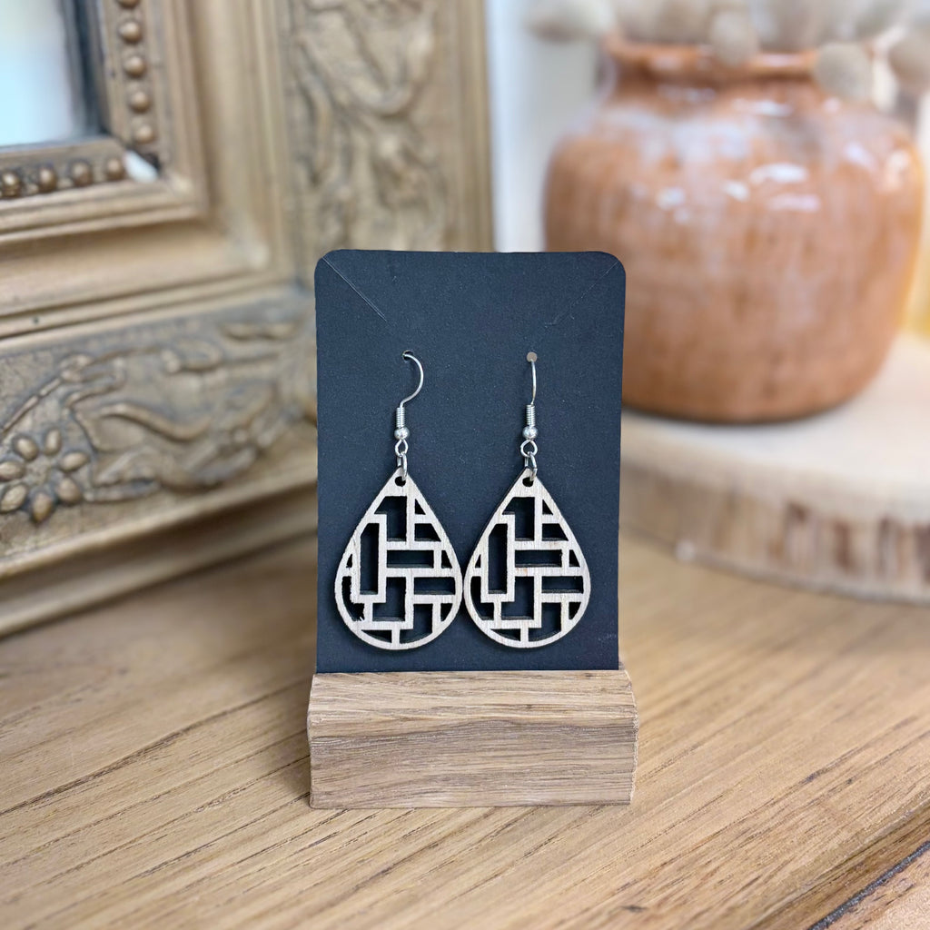 Boucles d’oreilles en frêne