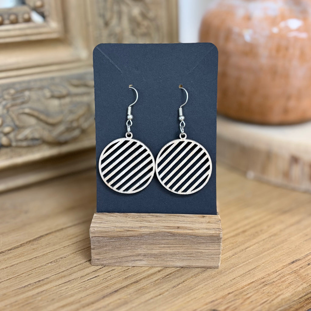 Boucles d’oreilles en frêne